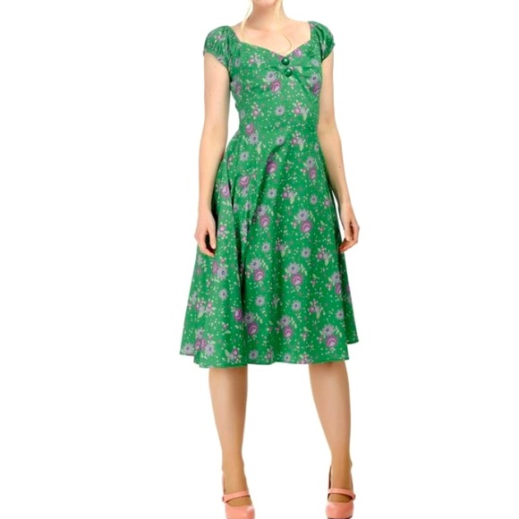Dolores collectif floral dress new med 3x and 4x - Picture 1 of 4